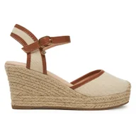 Espadryle damskie - DeeZee R-10 Beżowy - miniaturka - grafika 1