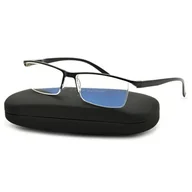 Okulary korekcyjne, oprawki, szkła - Korekcyjne okulary PLUSY moc: +3,5 z filtrem BLUE LIGHT do komputera i czytania ST313 - miniaturka - grafika 1