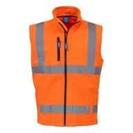 Kurtki i kamizelki sportowe damskie - Softshellowa Kamizelka Dla Dorosłych Unisex HiVis - miniaturka - grafika 1