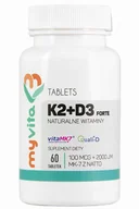 Witaminy i minerały - MyVita Witamina K2+D3 60tabl. (100mcg K2 MK-7 + 2000IU D3) 21PRNWITK2 - miniaturka - grafika 1