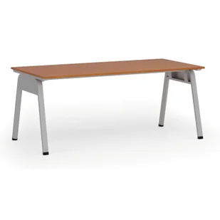 Biurko PRIMO GAMMA, 1800 x 900 mm, podstawa szara, czereśnia - Biurka - miniaturka - grafika 1