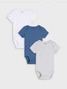 Pajacyki dla niemowląt - Sinsay - Body 3 pack - niebieski - miniaturka - grafika 1