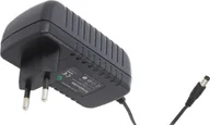 Zasilacze do laptopów - POSB24100A, zasilacz 24V/1A/24W czarny, adapter horyzontalny, gniazdo AC:CEE7/16. wtyk DC:2.1/5.5+ - miniaturka - grafika 1