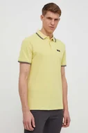 Koszulki męskie - Helly Hansen polo bawełniane kolor żółty gładki - miniaturka - grafika 1