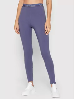 Spodnie damskie - Calvin Klein Underwear Legginsy 000QS6758E Fioletowy Slim Fit - grafika 1