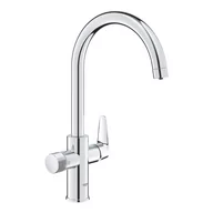 Baterie kuchenne - Grohe Blue Pure BauCurve Bateria kuchenna wysoka z funkcją filtrowania wody chrom 30580000 - miniaturka - grafika 1