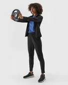 Spodnie sportowe damskie - 4F Spodnie treningowe szybkoschnące damskie - czarne XS - miniaturka - grafika 1