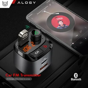 Transmiter samochodowy FM Alogy Ładowarka USB QC 3.0 + USB-C PD Bluetooth odtwarzacz MP3 - Pozostałe akcesoria do telefonów - miniaturka - grafika 14