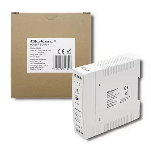 Qoltec Zasilacz Na Szynę Din 24W 24V 1A Biały Slim - Pozostałe akcesoria sieciowe - miniaturka - grafika 2