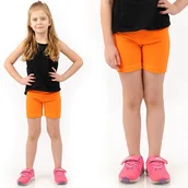 Legginsy - Krótkie spodenki Legginsy 1/2 Kolarki Dziecięce Getry Pomarańczowe 116 - miniaturka - grafika 1