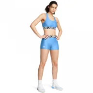 Spodnie sportowe damskie - Damskie legginsy krótkie treningowe Under Armour UA Hg Authentics Shorty  - niebieskie - UNDER ARMOUR - miniaturka - grafika 1