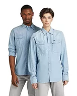 Koszule męskie - G-STAR RAW Koszula męska Worker Slim, Niebieski (Sun Faded Imperial Blue D22005-d186-d438), S - miniaturka - grafika 1