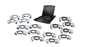 iogear GCL1916KIT konsola rackowa 48,3 cm (19") 1280 x 1024 px Czarny 1U - Akcesoria do serwerów - miniaturka - grafika 1