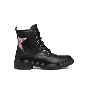 Geox J Casey Girl G Botki, czarne/LT Rose, 27 EU, Czarny Lt Rose, 10 UK Child - Botki damskie - miniaturka - grafika 1