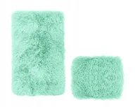 Dywaniki łazienkowe - KOMPLET DYWANIKÓW ŁAZIENKOWYCH PLUSZ 2cz PASTELOWYCH SELEDYN - miniaturka - grafika 1