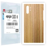 Szkła hartowane na telefon - Folia naklejka skórka strukturalna na TYŁ do Samsung Galaxy Note 10+ 5G -  Drewno Dąb Miodowy - apgo SKINS - miniaturka - grafika 1