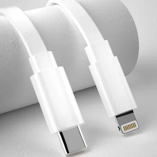 Dudao krótki kabel USB Typ C - Lightning 65 W 28 cm Power Delivery biały (L6XE white) - Kable USB - miniaturka - grafika 2