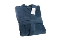 Szlafroki damskie - Szlafrok frotte unisex Opulence XXL granatowy 450 gsm ze 100% bawełny egipskiej Nefretete - miniaturka - grafika 1