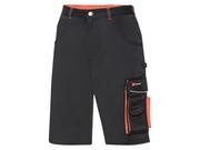 Odzież robocza - PARKSIDE PARKSIDE Męskie spodnie robocze, krótkie, z bawełną (54, Czarny/ pomarańczowy) - miniaturka - grafika 1