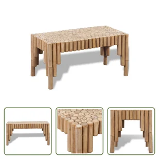 Bambusowy stolik kawowy The Living Store - Ławy i stoliki kawowe - miniaturka - grafika 1