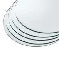 Lustra - GOLD&CHROME UNIQUE DESIGN Kryształowe Lustro Ścienne, Zestaw 4 Sztuk, Okrągłe, 30 cm x 30 cm x 0,3 cm, 0,5 kg, Samoprzylepne, Dołączona Taśma, C-Kant, Nowoczesne, Minimalistyczne - miniaturka - grafika 1