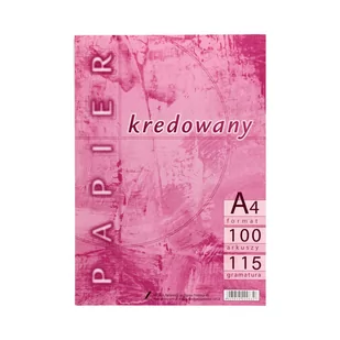 KRESKA Papier kredowy KRESKA A4 115g. - Przybory szkolne - miniaturka - grafika 1