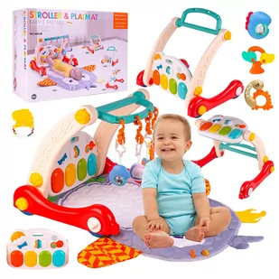 Mata Interaktywna Chodzik Pchacz Pianinko Stolik Z552 - Maty edukacyjne - miniaturka - grafika 1