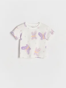 Reserved - Bawełniany t-shirt we wzory - wielobarwny - Bluzki dla niemowląt - miniaturka - grafika 1