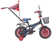Rowery - Rower dziecięcy 12" Fuzlu Racing czarno-czerwono-niebieski - miniaturka - grafika 1