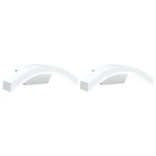 vidaXL Kinkiety zewnętrzne LED, 2 szt., białe, odlewane aluminium - Lampy ogrodowe - miniaturka - grafika 1