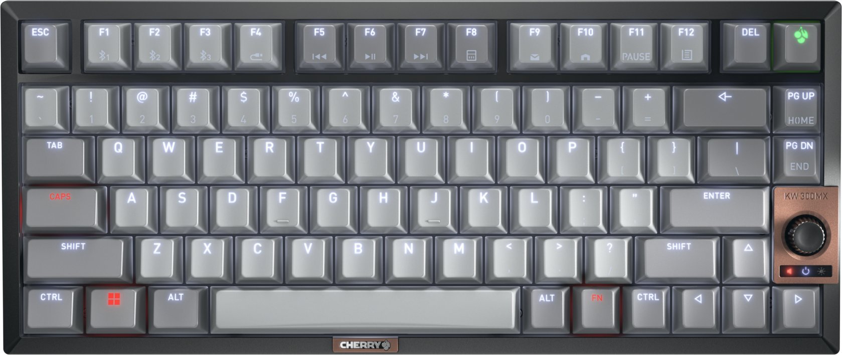 Cherry KW 300 MX klawiatura Dom USB + Bluetooth QWERTY US English czarny, miedziany, szary G80-3960HHAUS-2