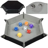 Gry planszowe - Tacka na Kości Szara Gray Sześciokątna Hex Dice Tray RPG gry planszowe - miniaturka - grafika 1