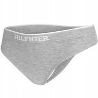Majtki damskie - TOMMY HILFIGER STRINGI DAMSKIE MAJTKI 1P THONG SZARE r.XS - miniaturka - grafika 1
