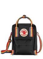 Torby męskie - Kompaktowa torba na ramię Fjallraven Kanken Sling - black / rainbow - miniaturka - grafika 1