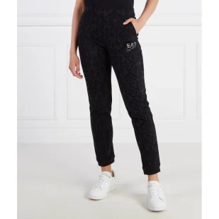 EA7 Spodnie dresowe | Regular Fit - Dresy damskie - miniaturka - grafika 1