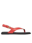 Sandały damskie - Tommy Hilfiger Sandały Color Block Thong Flat Sandal FW0FW08883 Pomarańczowy - miniaturka - grafika 1