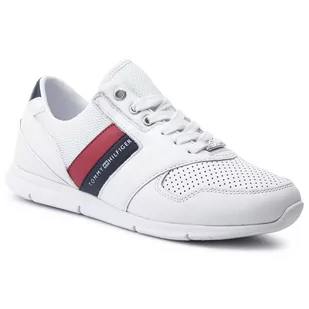 TOMMY HILFIGER Sneakersy Lightweight Leather Sneaker FW0FW04261 Rwb 020 - Sneakersy damskie - miniaturka - grafika 1