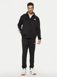 adidas Dres Sportswear Basic 3-Stripes JC5375 Czarny Regular Fit - Dresy męskie - miniaturka - grafika 1