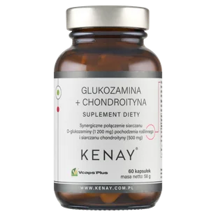 Kenay Glukozamina + Chondroityna, 60 kapsułek - Stawy, mięśnie, kości Kenay Glukozamina + Chondroityna, 60 kapsułek - Stawy, mięśnie, kości - miniaturka - grafika 1