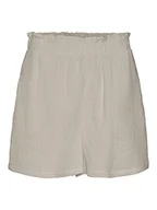 Spodenki damskie - VERO MODA Damskie szorty Vmnatali Hw Noos, Silver Lining, XXL - miniaturka - grafika 1
