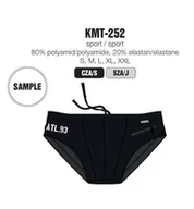 Kąpielówki męskie - SLIPY KĄPIELOWE ATLANTIC KMT-252 (kolor szary, rozmiar XXL) - miniaturka - grafika 1