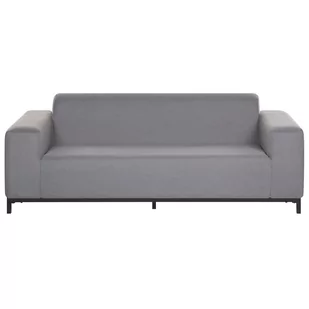 Beliani Sofa ogrodowa szara z czarnym ROVIGO - Ławki ogrodowe - miniaturka - grafika 1