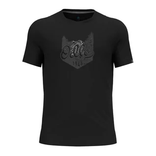 Koszulki męskie - Koszulka męska z krótkim rękawem trekkingowa Odlo NIKKO czarna - grafika 1