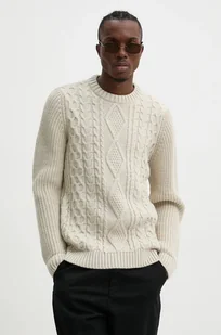 Superdry sweter z domieszką wełny męski kolor beżowy  M6110638A-39E - Swetry męskie - miniaturka - grafika 1