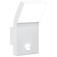 Lampy ogrodowe - vidaXL Zewnętrzny kinkiet LED z czujnikiem, biały, odlewane aluminium - miniaturka - grafika 1