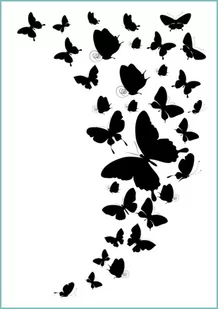 Tatuaże tymczasowe, zmywalne, kompozycja motyli, format arkusz A4 - Zabawki kreatywne - miniaturka - grafika 1