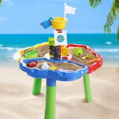 Zabawki do piasku - DUŻY STOLIK WODNY STÓŁ PIASKOWNICA DO ZABAWY STATEK PIRACKI 3W1 MATADI - miniaturka - grafika 1