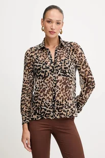 Morgan koszula damska kolor brązowy regular z kołnierzykiem klasycznym CLION - Koszule damskie - miniaturka - grafika 1