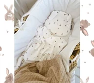 Otulacze - Otulacz Muślinowy 150X200Cm Beżowe Króliczki Lullalove - miniaturka - grafika 1