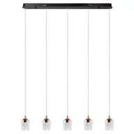 Lampy sufitowe - Salonowa lampa wisząca BERLIANE 00430/20/60 LED 4W 2700K czarna złota - miniaturka - grafika 1